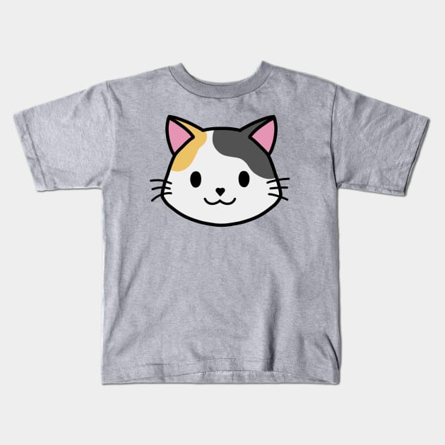 Indi the calico cat Kids T-Shirt by Meowmaddie